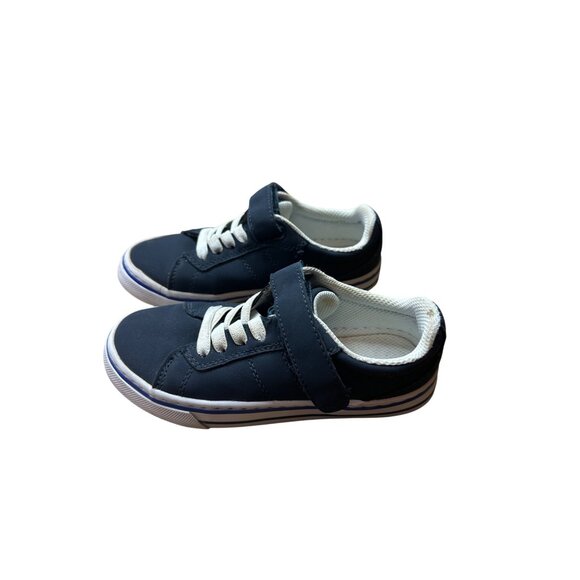 Place Size 13 Kids Navy Blue Low-Top Sneakers  Snap Strap Lace-Up Closure - Picture 5 of 8